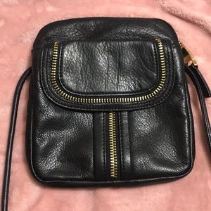 b. makowsky Zipper Genuine Leather Crossbody Bag